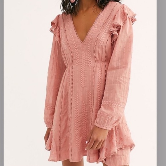 Free People Dresses & Skirts - FREE PEOPLE Rose Isabella Mini Dress Size 10